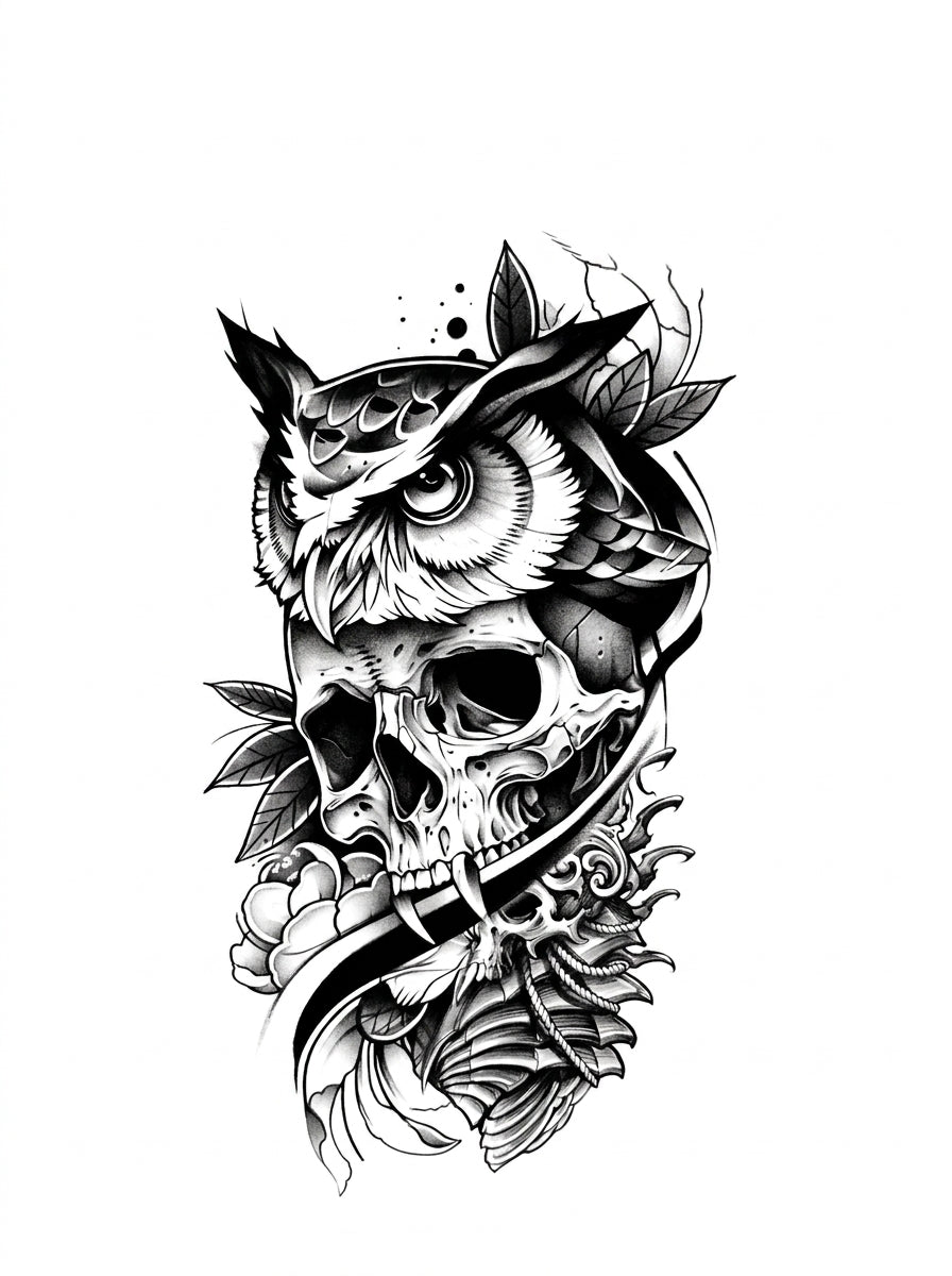 Owl & Skull