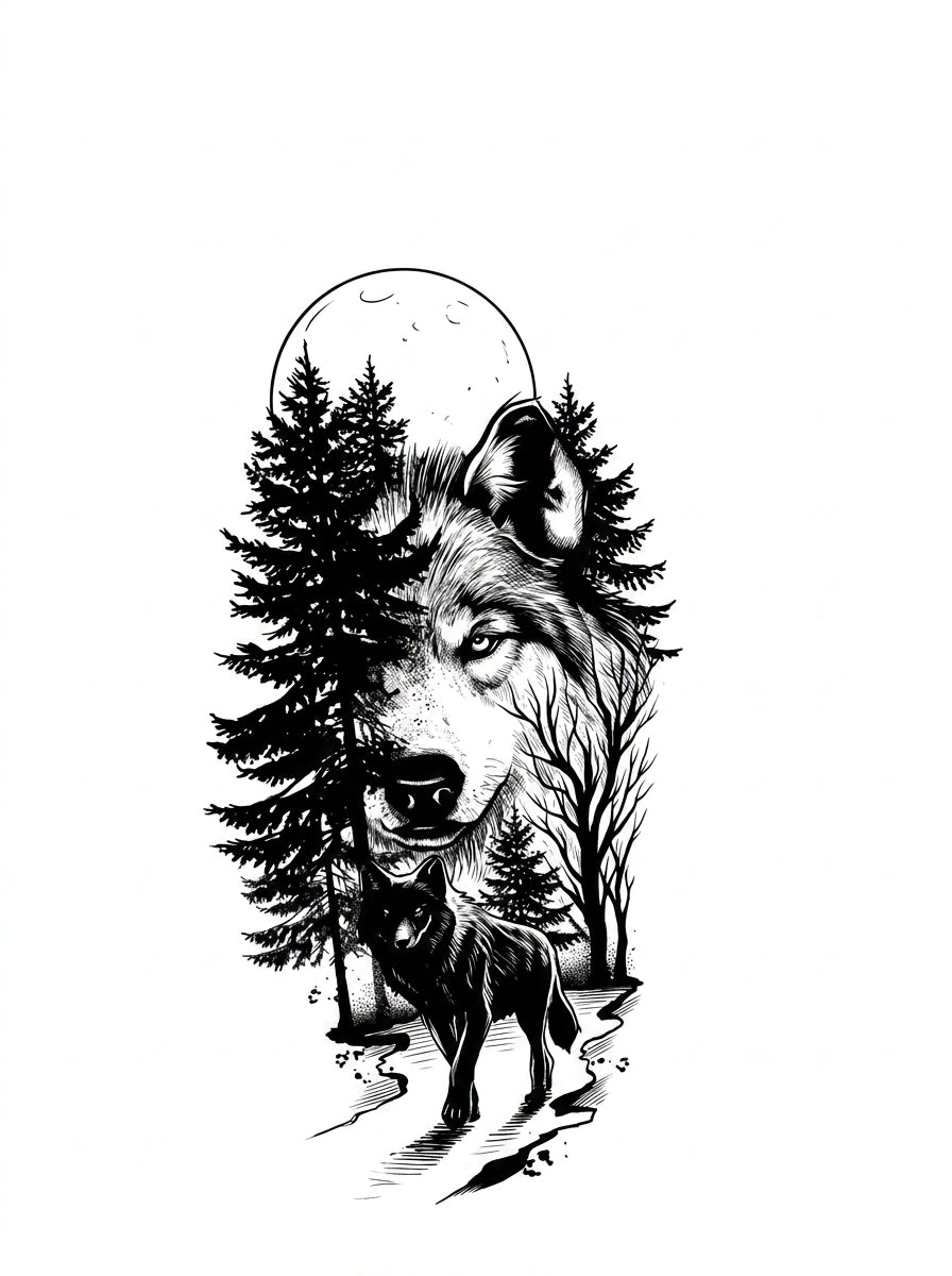 Moonlit Forest Wolf