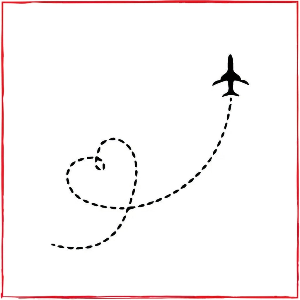 Airplane heart trail