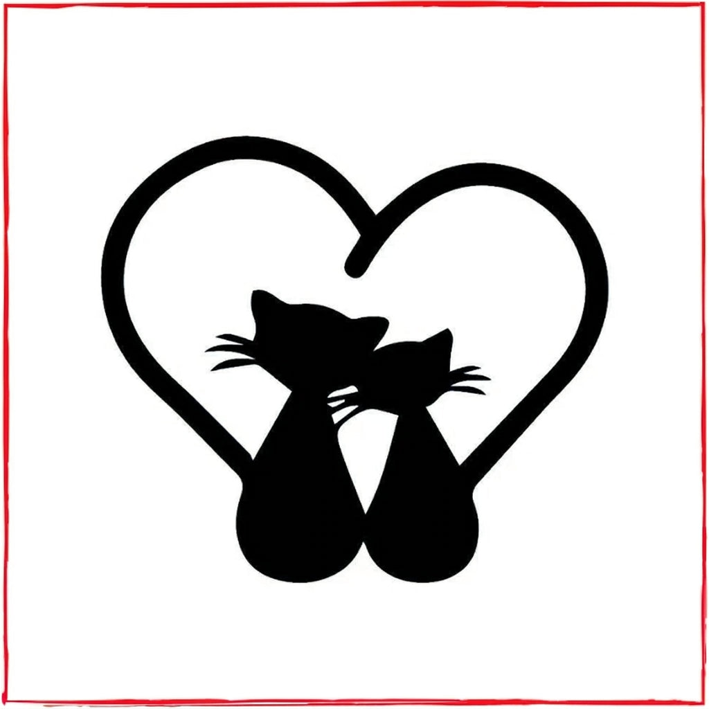 Cat Couple in Heart