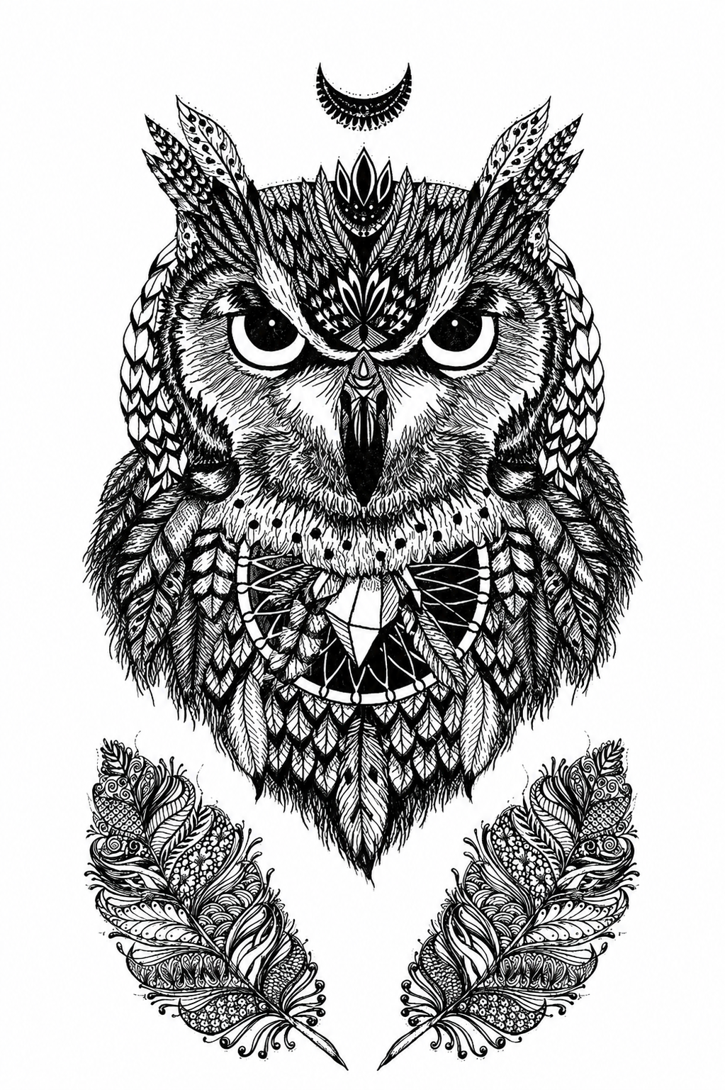 Boho Owl Dreamcatcher (Q-156)