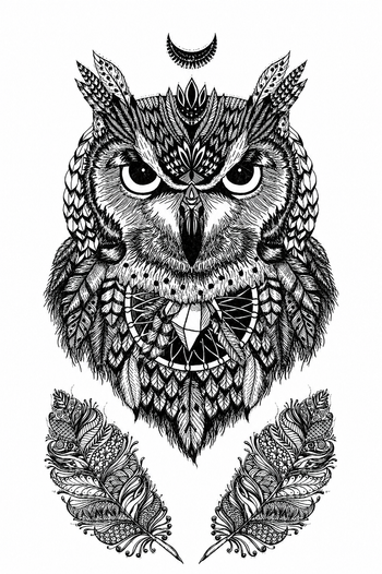 Boho Owl Dreamcatcher (Q-156)