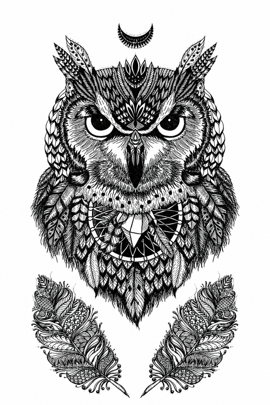 Boho Owl Dreamcatcher (Q-156)
