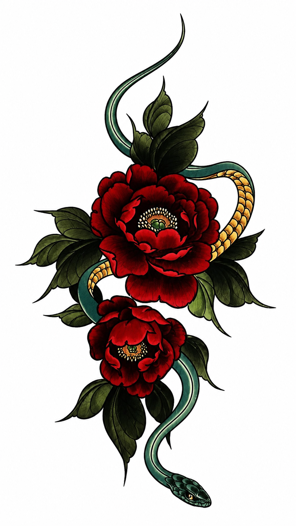 Floral Red Snake (Q-133)