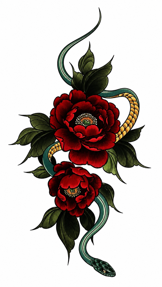 Floral Red Snake (Q-133)