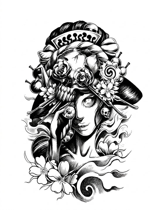 Mystic Geisha Skull