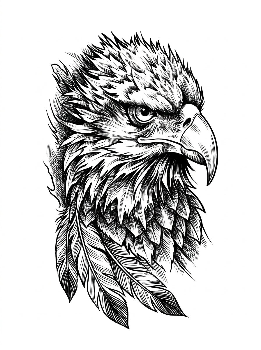 Tribal Eagle Head