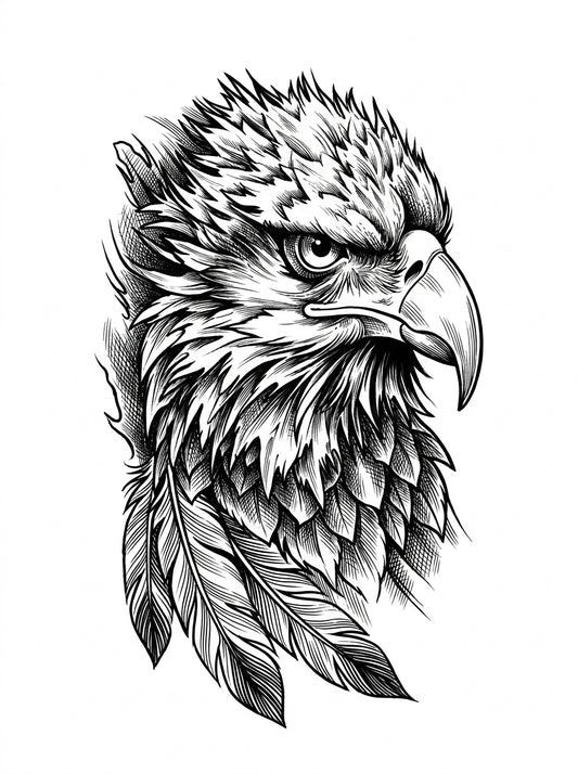 Tribal Eagle Head