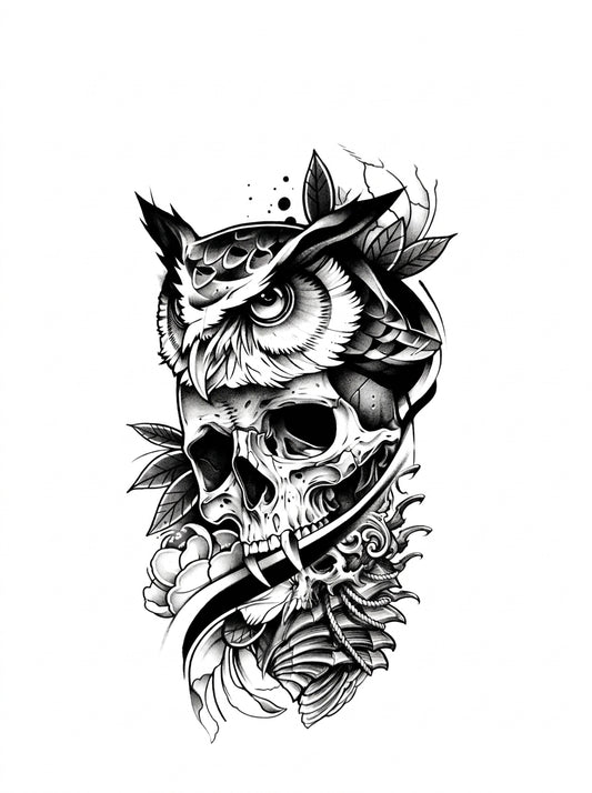 Owl & Skull