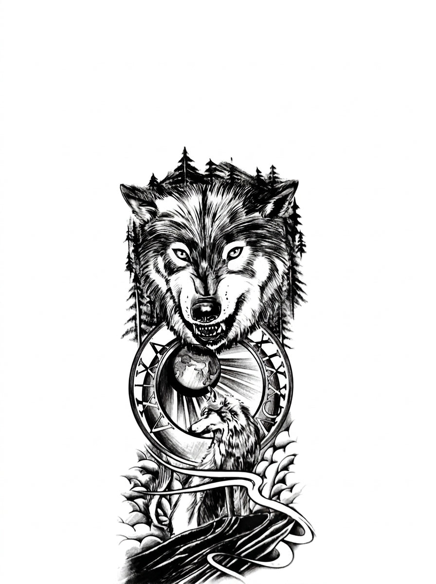 Wolf & Moon Forest
