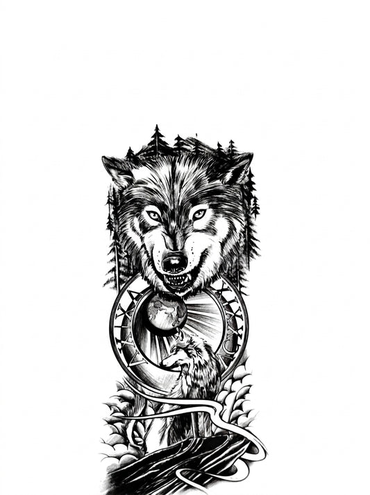 Wolf & Moon Forest