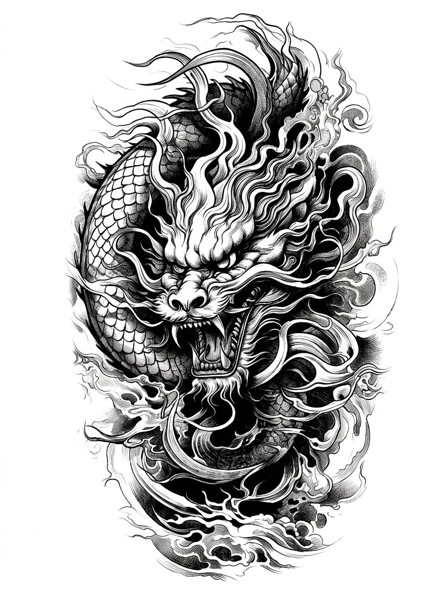 Fierce Oriental Dragon