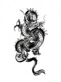 Fierce Asian Dragon Temporary Tattoo
