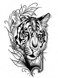 Elegant Tribal Tiger Face