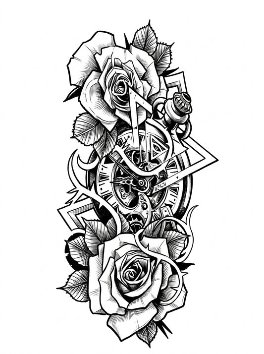 Timeless Roses & Clock