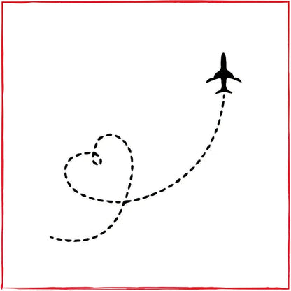 Airplane heart trail